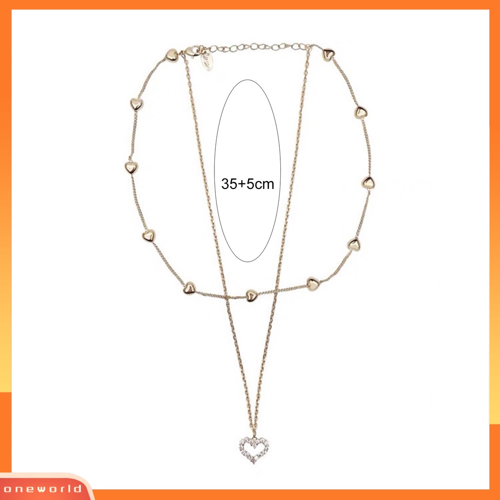 [ONE] Kalung Wanita Hias Artistik Hias Liontin Hati Bahan Alloy Necklace Untuk Pesta