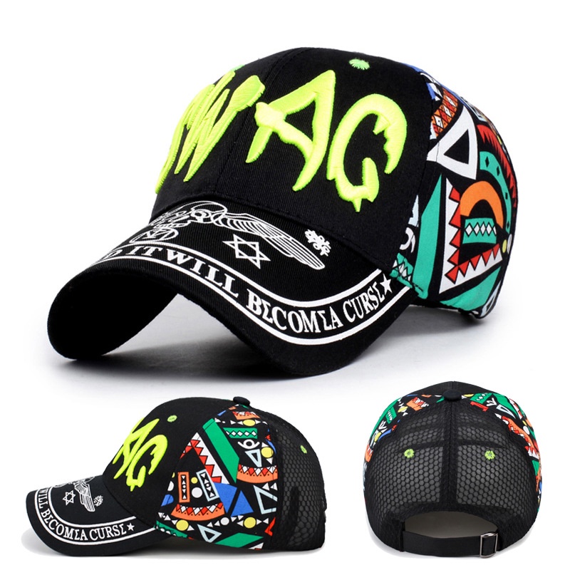 Topi Baseball Tabir Surya Kasual hip hop mesh Breathable