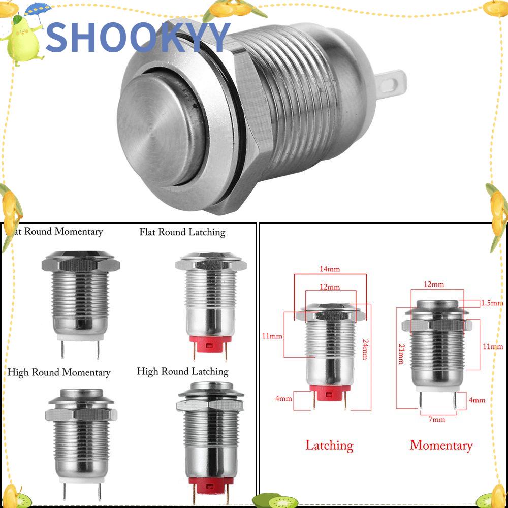 Chookyy Push Button Switch start Metal 250V Latcing