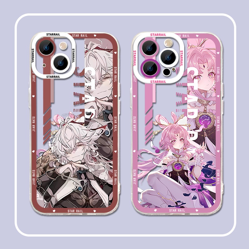 IPHONE Honkai Star Rail Himeko Fu Xuan Soft Case Kompatibel Untuk Iphone14 11 13 12 Pro Max XS XR X8 7 6S Plus Mini Jing Yuan Casing Ponsel Transparan TPU Silikon Shockproof Cover