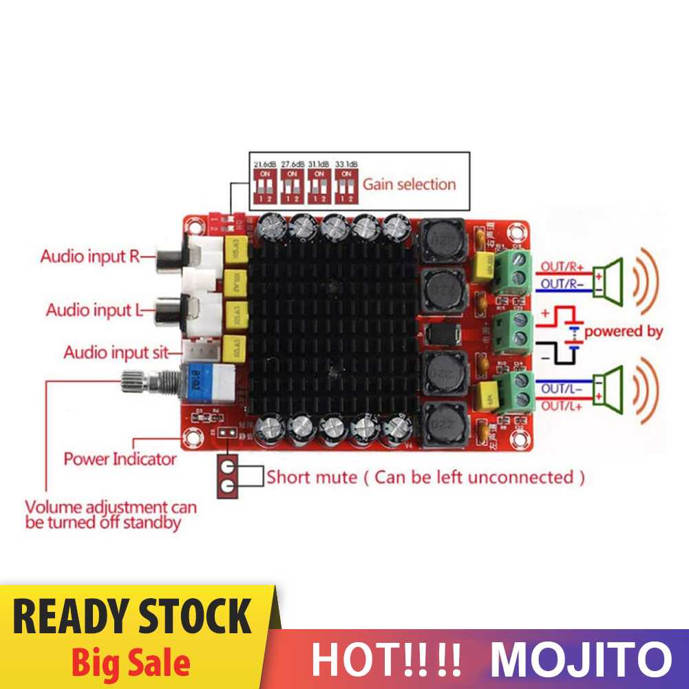 Tda7498 Amplifier Board Overheat Protection XH-M510 Papan Amplifier Audio Stereo