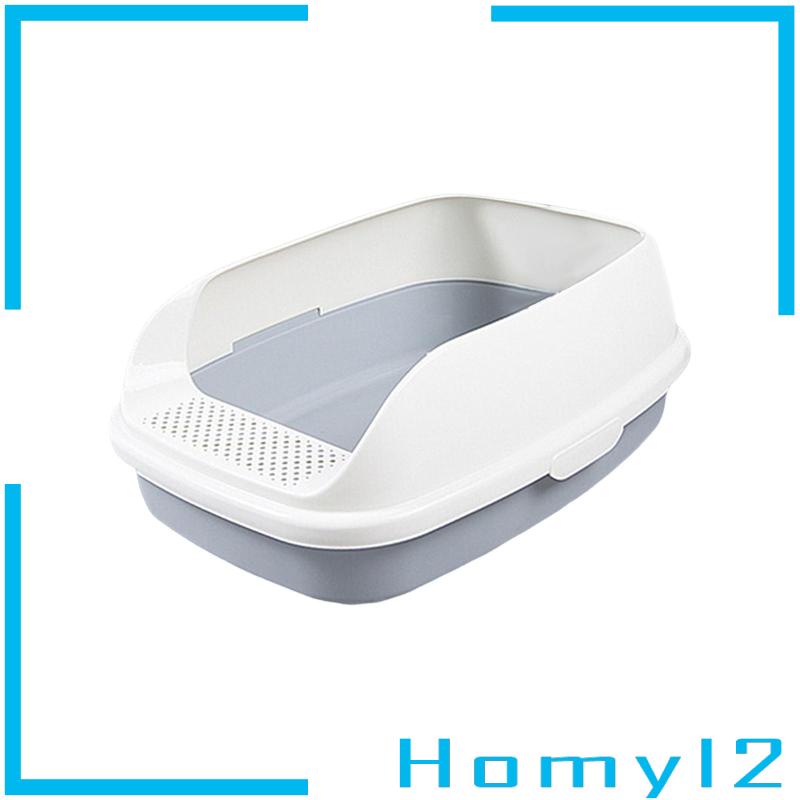 [HOMYL2] Cat Litter Box Large Bedpan Anti Percikan Pasir Kucing Buka Atas Pet Litter Tray