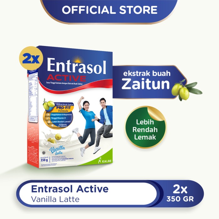 

Promo Terjangkau ~ Entrasol Twinpack Active Vanilla Latte 350g