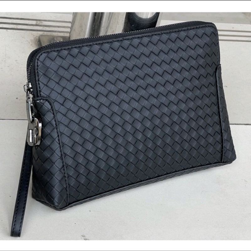 Handbag Kulit Anyaman Terbaru Yas Unisex Lock Sandi Kulit Import LX_Store