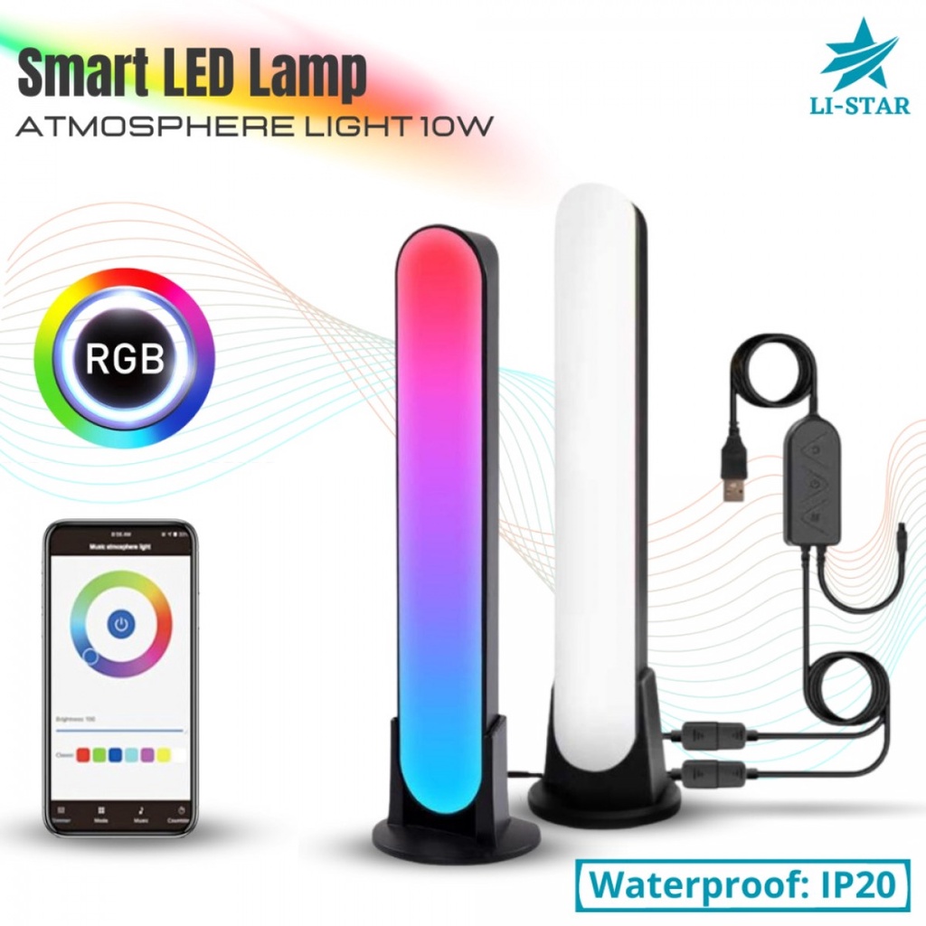 LiStar Lampu Smart LED RGB Atmosphere Light 10W 2 PCS - BS-PC30