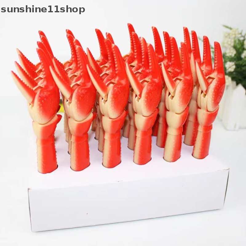 Sho 1PCS Fun Lobster Paw Ballpoint Pen Kepribadian Kepiting Klip Tang Pulpen Lucu Kreatif Alat Tulis Korea Perlengkapan Kantor Sekolah N