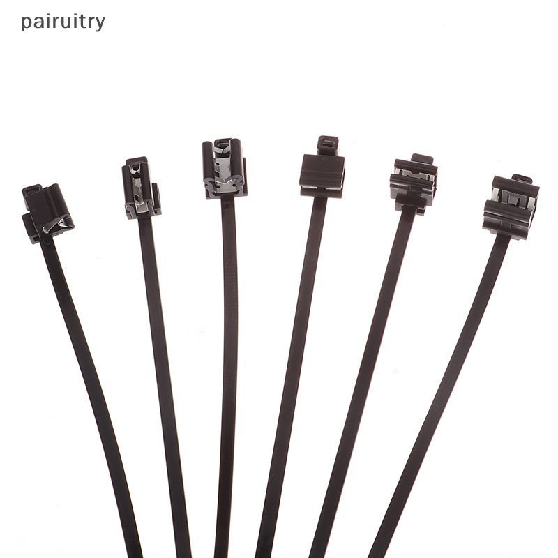 Prt 10pcs Pengikat Kabel Logam Lembaran Mobil Pipa Line Fixing Edge Zip Tie Wire Harness PRT