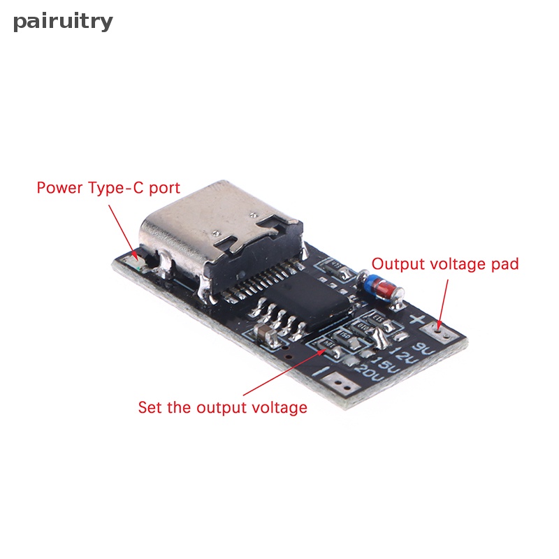 Prt Type-C PD2.0 PD3.0 9V 12V 15V 20V Fast Charge Trigger Polling Detector USB Boost Power Supply Ganti Modul Charger Board Tools PRT