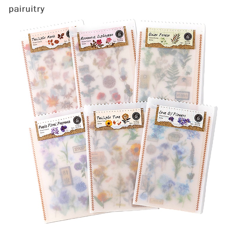 Prt 1set Vintage Rub On Transfers Plant Stiker Bunga Dekorasi Stiker Untuk Kerajinan Kain Jurnal Dairy Scrapbooking Planners PRT