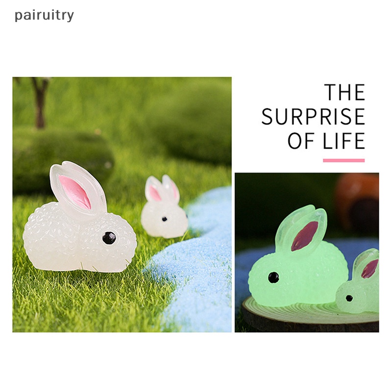 Prt 2PCS Hiasan Bercahaya Mobil Bunny Car Cute Style Healing Dekorasi Interior Mobil PRT