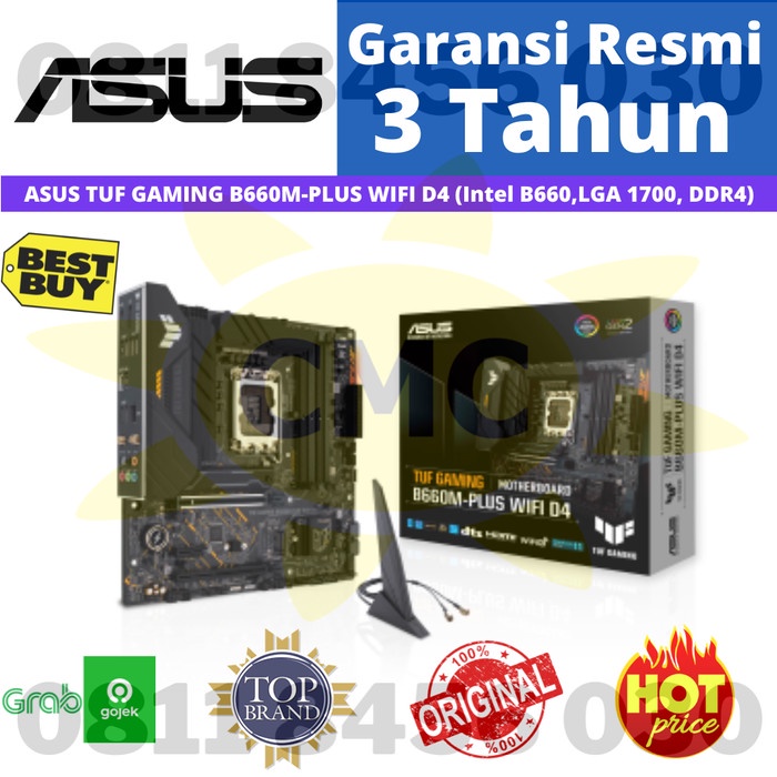 Asus TUF Gaming B660M PLUS WIFI D4 LGA1700 B660 DDR4 USB 3.2