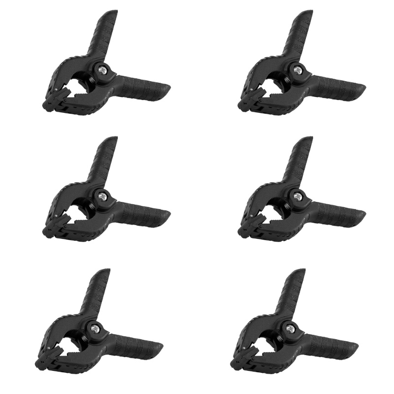 Cre Heavy Duty Spring Clamp Clip4 5inch Untuk Backdrop Foto Studio Kertas Muslin Background-6 Pack Hitam