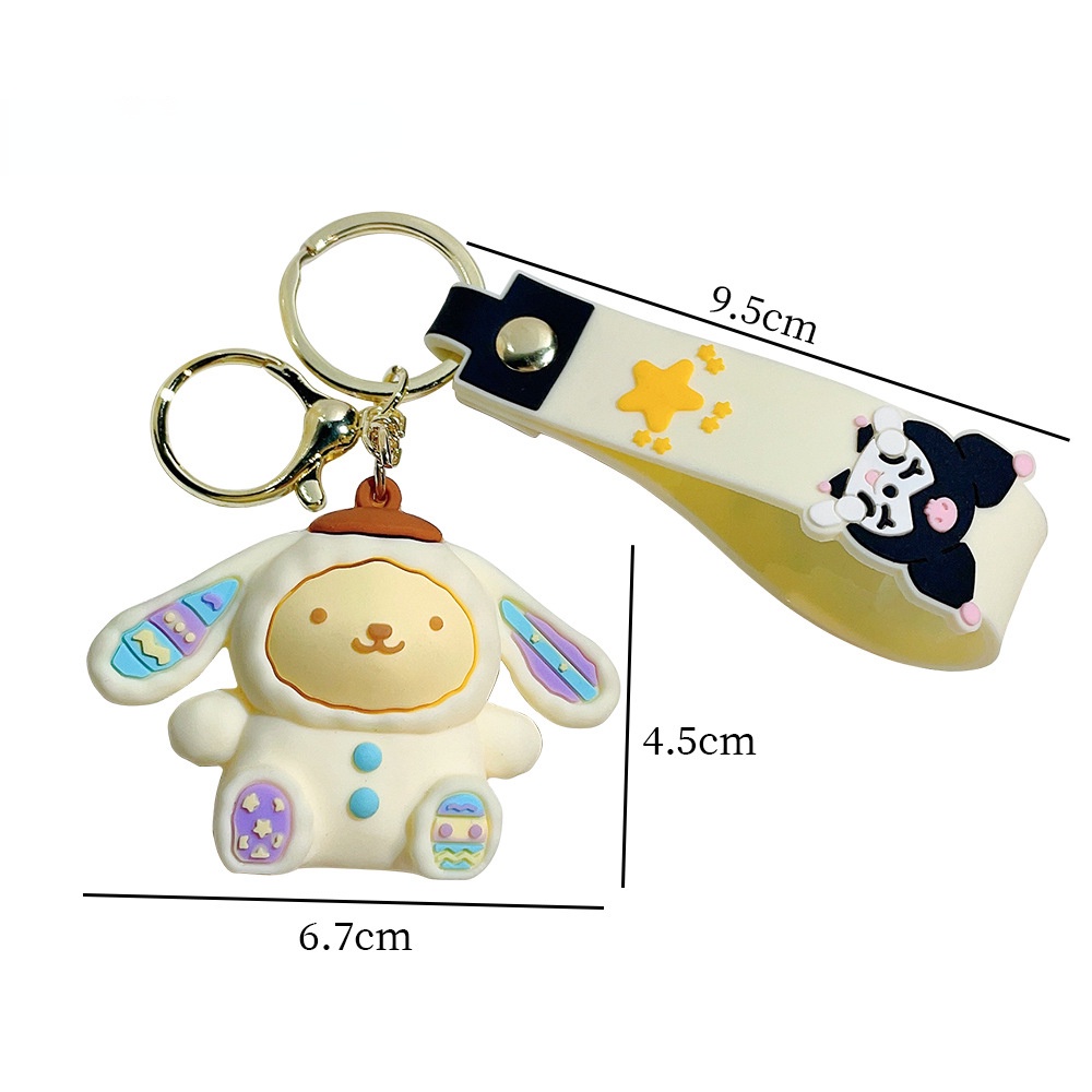 Gantungan Kunci Kartun Lucu Baru My Melody Kuromi Cinnamoroll Tas Liontin Gadis Keychain Mainan Cewek