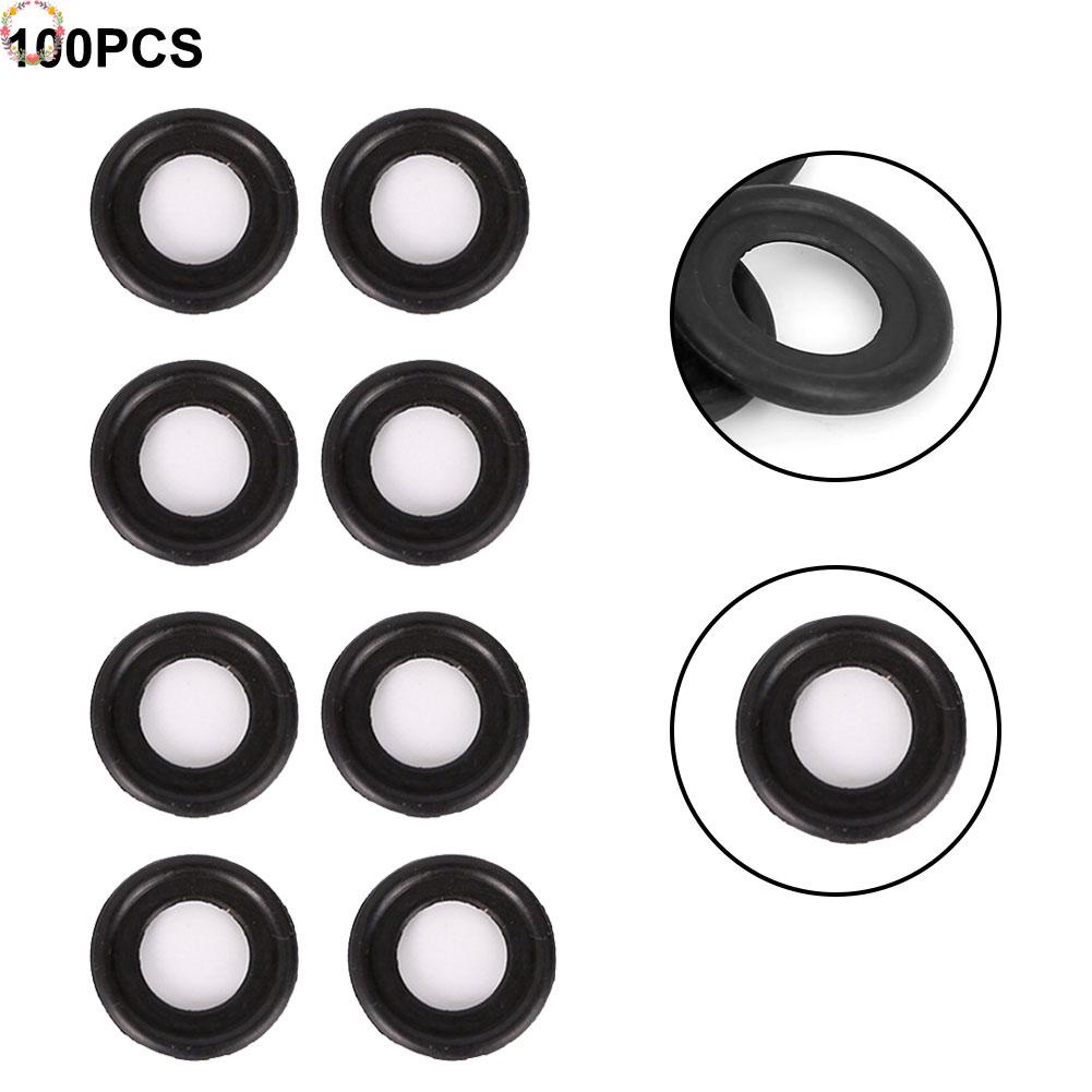 100pcs Seal Gasket Plug Pembuangan Minyak Mesin Karet Mobil Untuk Opel Chevrolet 3536966