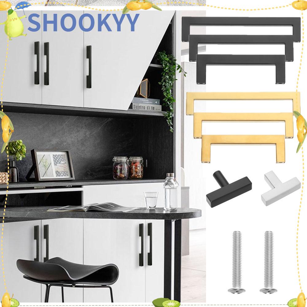 Chookyy Handle Lemari Knob Pintu Dapur Persegi Stainless Steel Modern