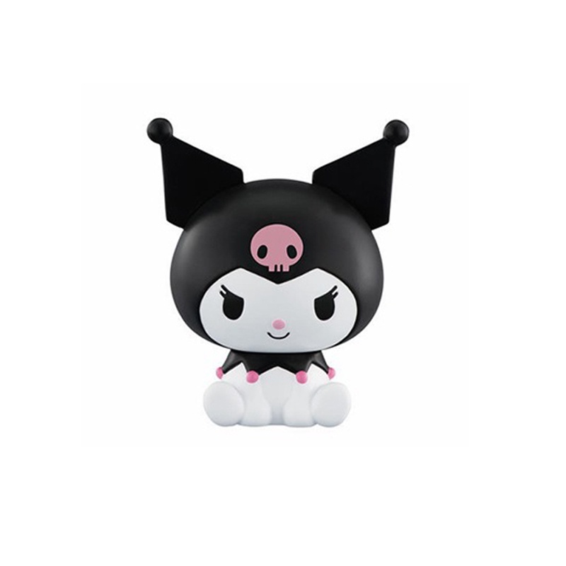 Figure Sanrio Kuromi Cinnamoroll Pochacco Plastik Model Boneka Mini Hiasan Kue Anak