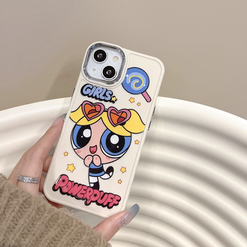 All New Electroplated Camera Skin Silicone Soft Case IPhone 11 12 13 14 Pro Max Women's Fashion Gift Cute Cartoon Phone Case Who's Got the Power