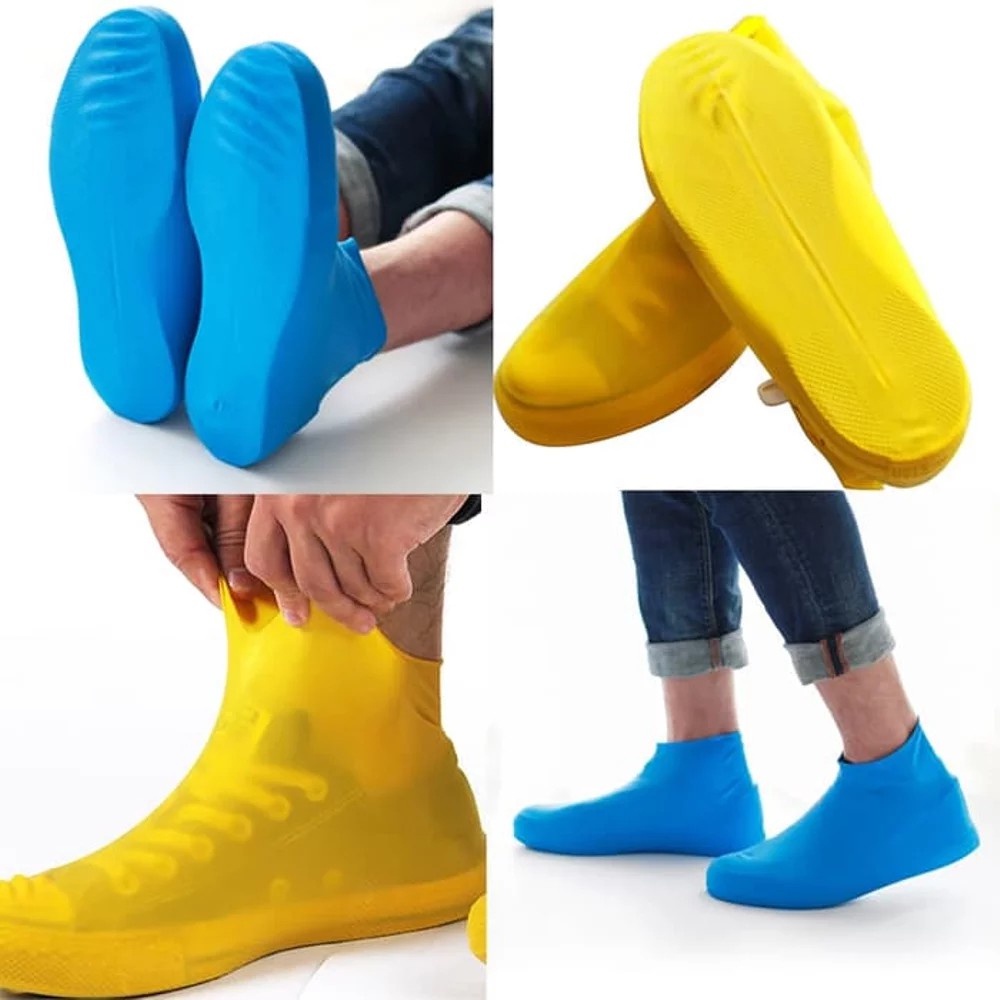 MMM Cover Sepatu Karet Anti Air Hujan Waterproof Sarung Pelindung Sepatu Karet Silikon Silicone Funcover Shoes Boots Sendal Kaki Bisa Di Cuci Silikon Murah Import