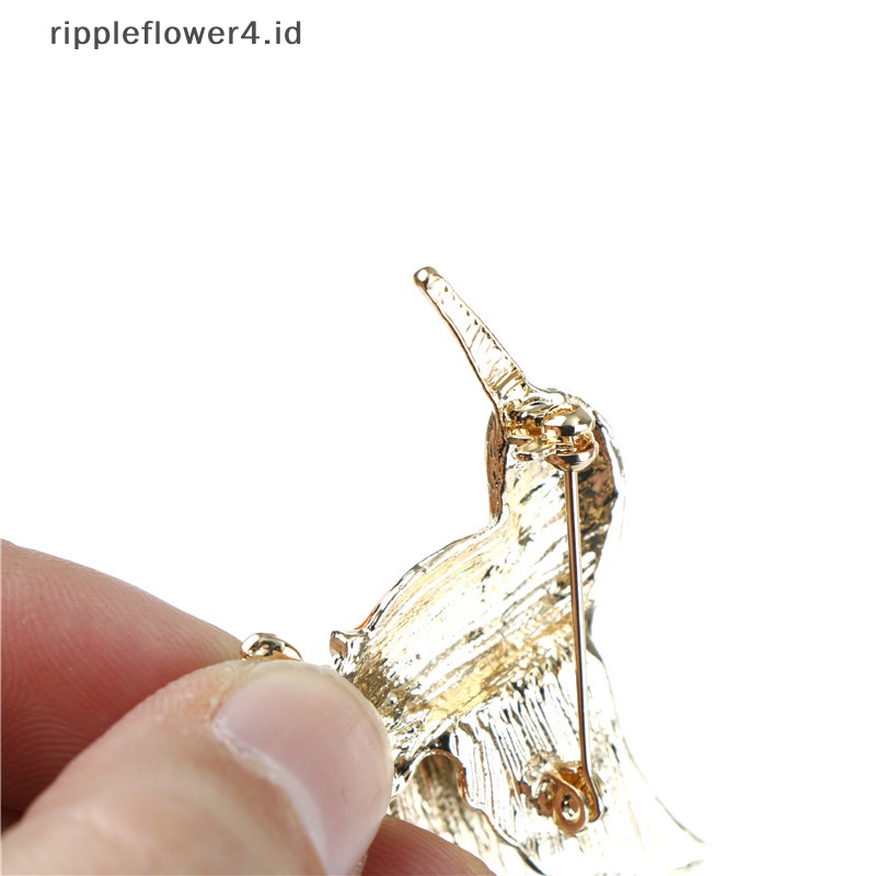 {rippleflower4.id} Enamel Burung Bros Pin Lady Klasik Aksesoris Fashion Setelan Sweater Decor~