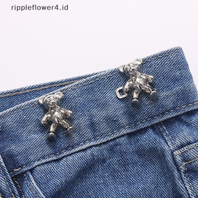 {rippleflower4.id} 1pasang Bear Tighten Waist Button Pin Adjustable Waist Buckle Pengencang Pinggang~