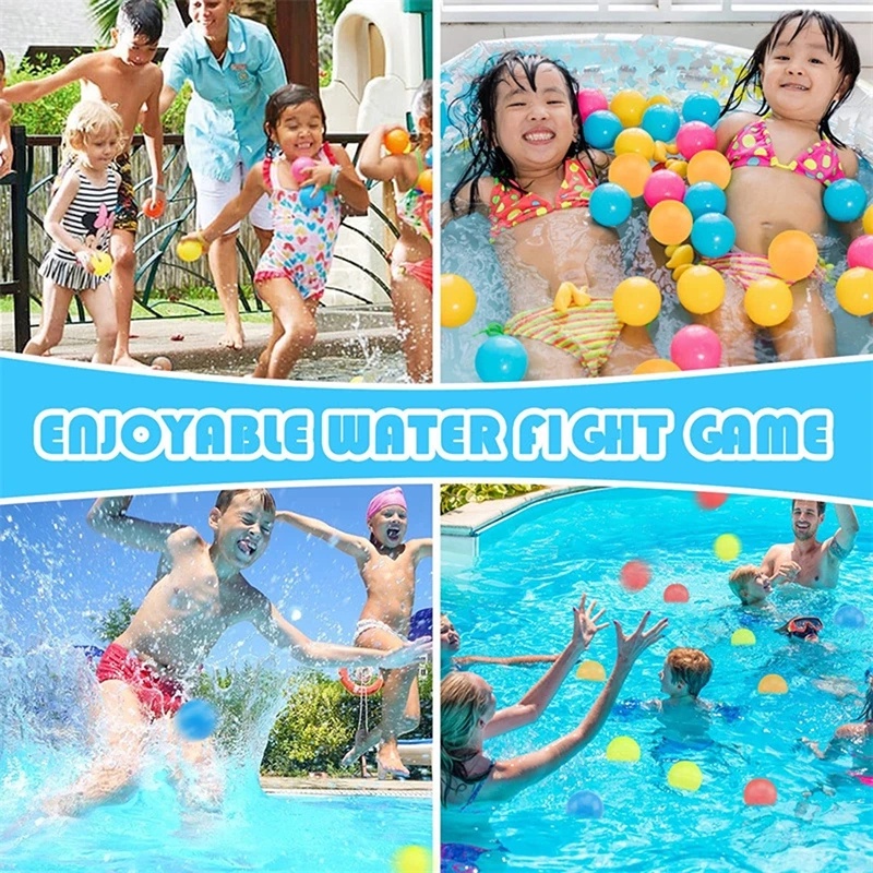 [HOT Deals] Reusable Water Balloons/ Mainan Air Musim Panas Untuk Anak-Anak/ Splash Balls Water Games/ Kolam Renang Pantai Pesta Bermain Waterballons