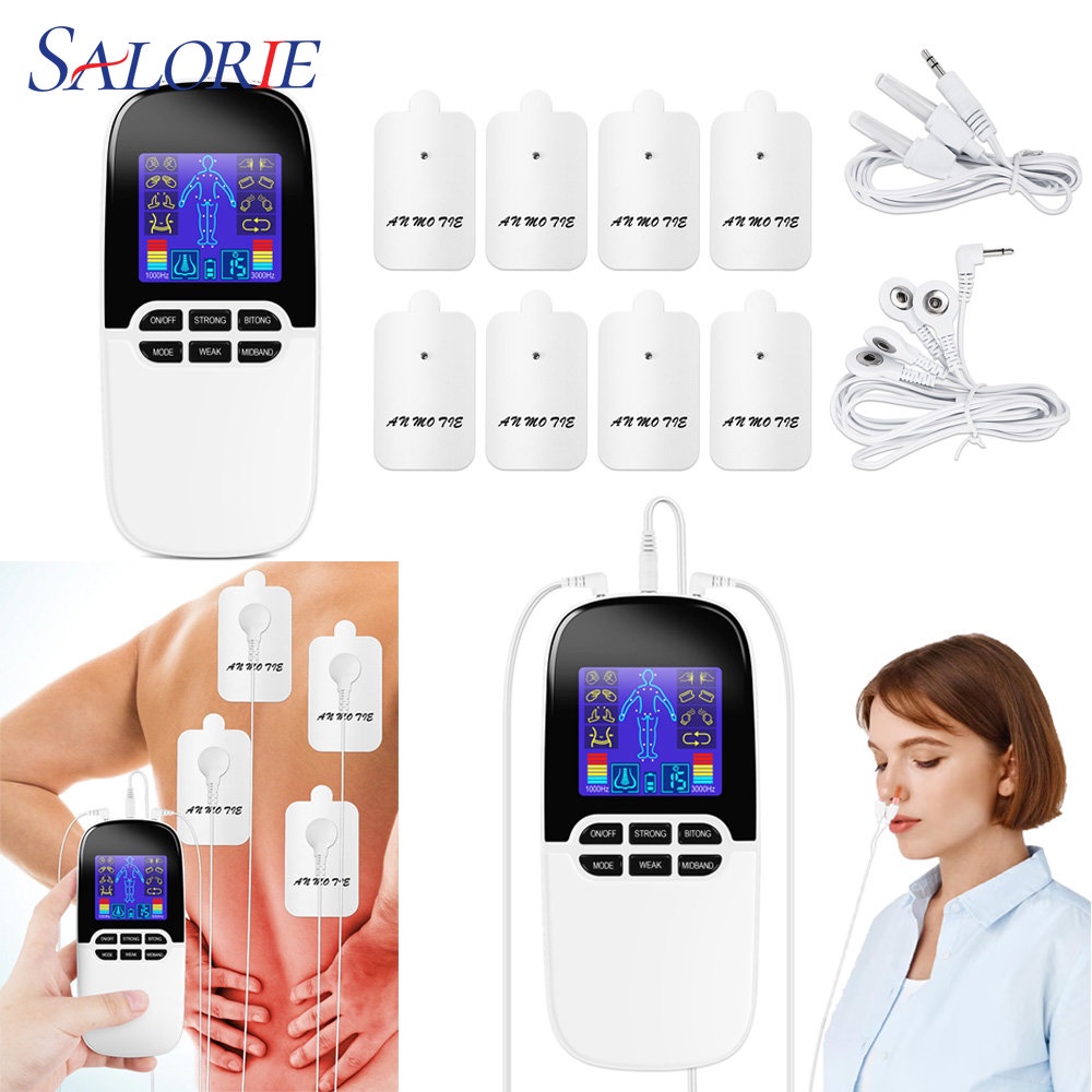 Salorie USB Rechargeable Portable Puluhan Alat Satuan EMS Perangsang Otot Pereda Nyeri