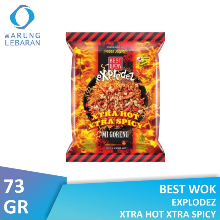 Best Wok Mi Goreng Explodez Extra Hot Spicy 73gr