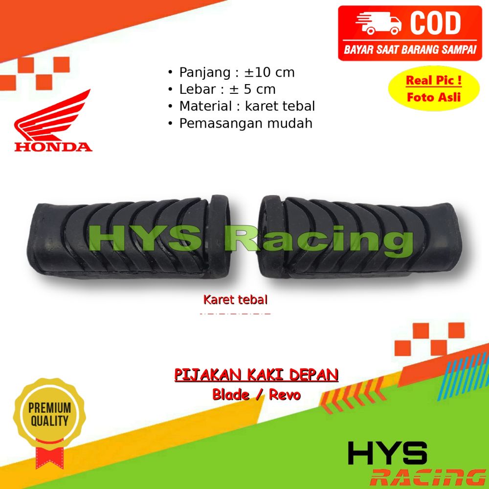 HYC Karet Pijakan Kaki Depan BLADE 110, REVO 110, REVO ABSOLUTE, REVO FIT - Barstep Pustep Pedal Inj