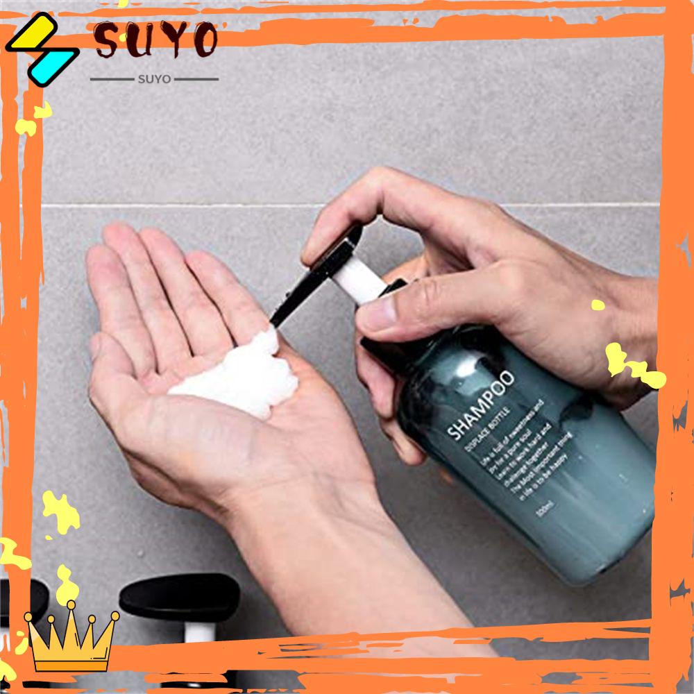 Suyo 3Pcs Botol Dispenser Wadah Botol Lotion Shampoo Reusable Conditioner Set