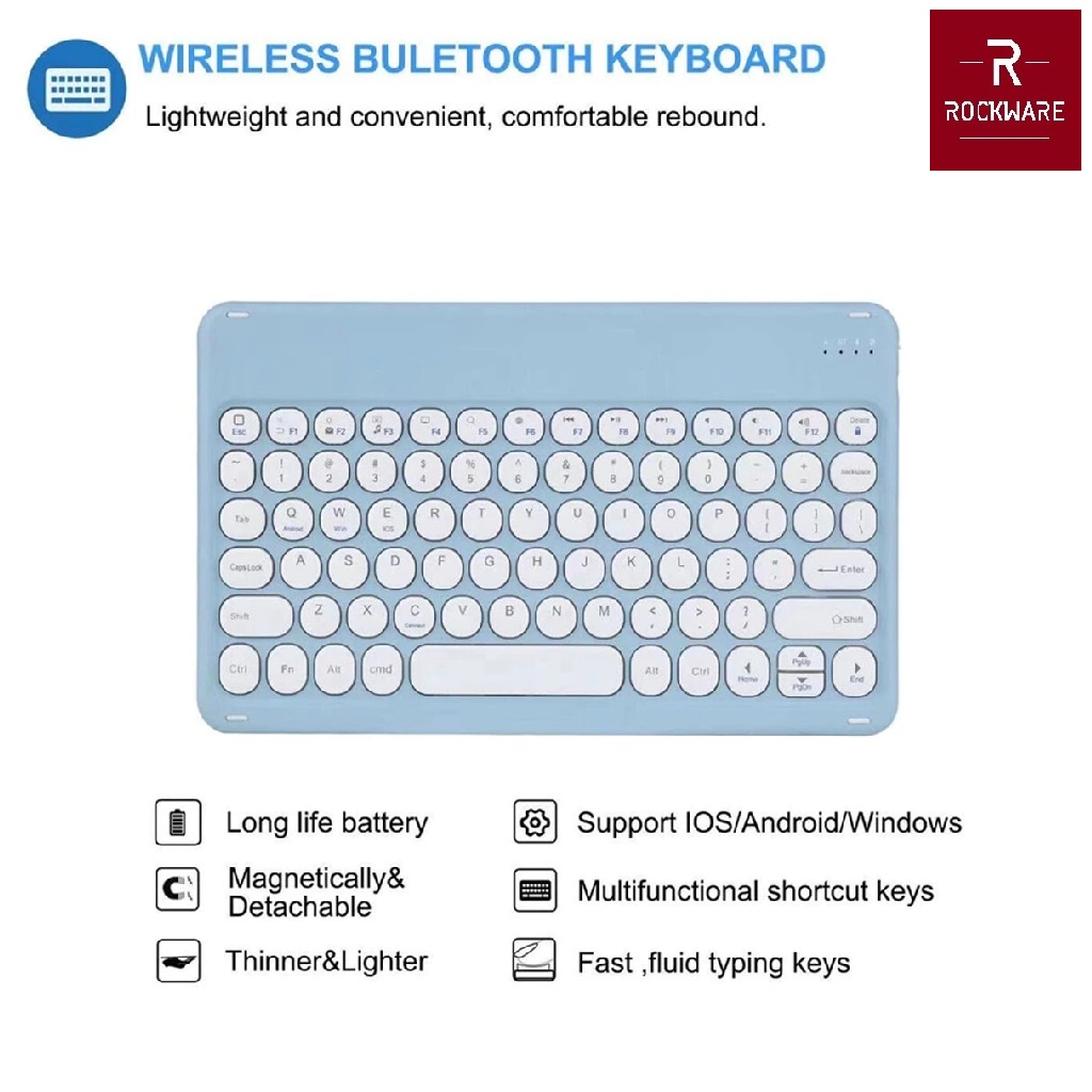 AKN88 - ROCKWARE RW-TS006D - Smart Keyboard Case for iPad Mini 6 2021