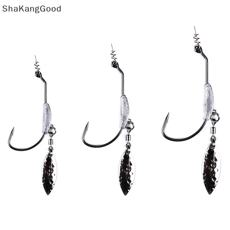 Kait Engkol Selip Payet Sendok Logam Menambah Berat Umpan Dengan Kunci Twist Barbed Hook Offset Hooks SKK