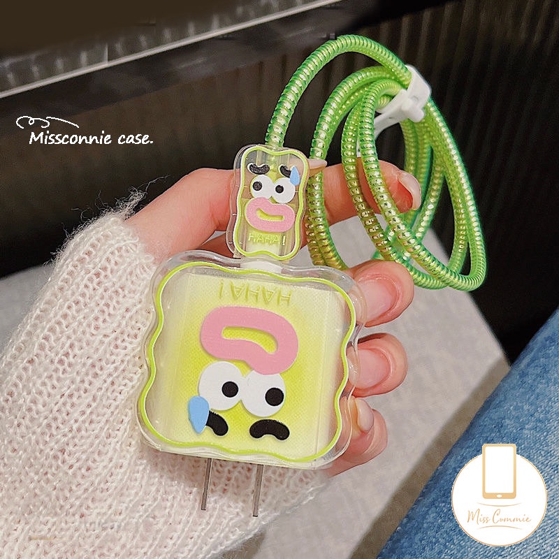 5in1 Wavy Edge Cute Ikatan Simpul Cinta Hati Set Lengan Kabel Data Kompatibel Untuk Apple 18/20W Adaptor Charger Soft Cover Dengan Lovely Strawberry Bear Toy Story Pelindung Gigitan Kabel