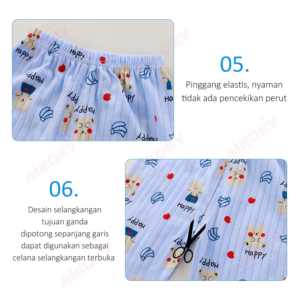 Aikoky Piyama Anak Lengan Pendek / Baju Tidur Anak Bayi Perempuan 1-3 Tahun