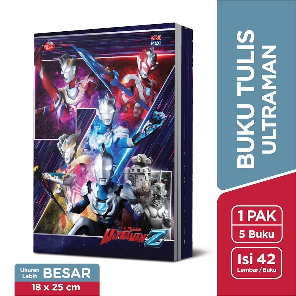 

SiDU Maxi Buku Tulis Ultraman 42 Lembar - 5 buku SDU EB 42 MXUL