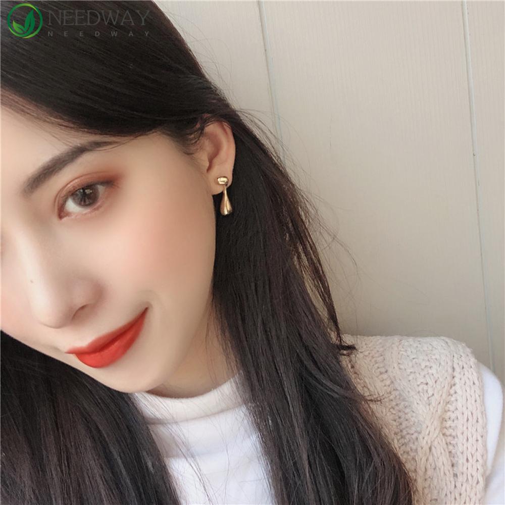 Needway Stud Earrings Fashion Perhiasan Temperamen Gadis Geometris Trendi Chic Notes