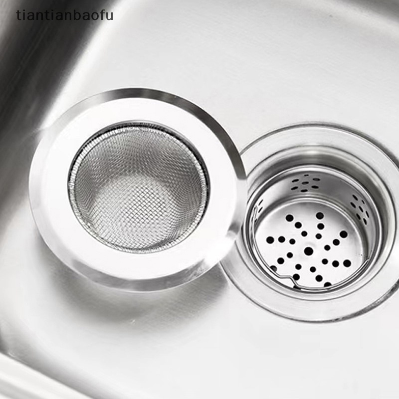 [tiantianbaofu] Saringan Wastafel Stainless Steel Corong Anti Blokir Sink Strainer Butik