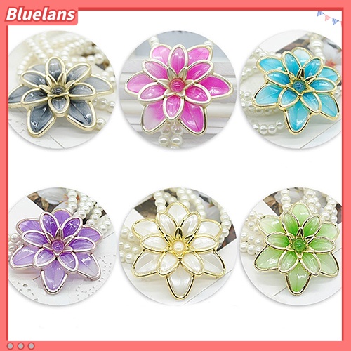 [BLS] Perhiasan Fashion Wanita Liontin Bunga Jumbai Mutiara Imitasi Kalung Sweater Rantai