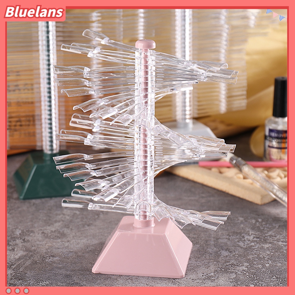 [BLM] 1set Nail Display Stand Reusable DIY Ringan Spiral Kuku Palsu Display Rak Alat Praktek Perlengkapan Rumah Tangga