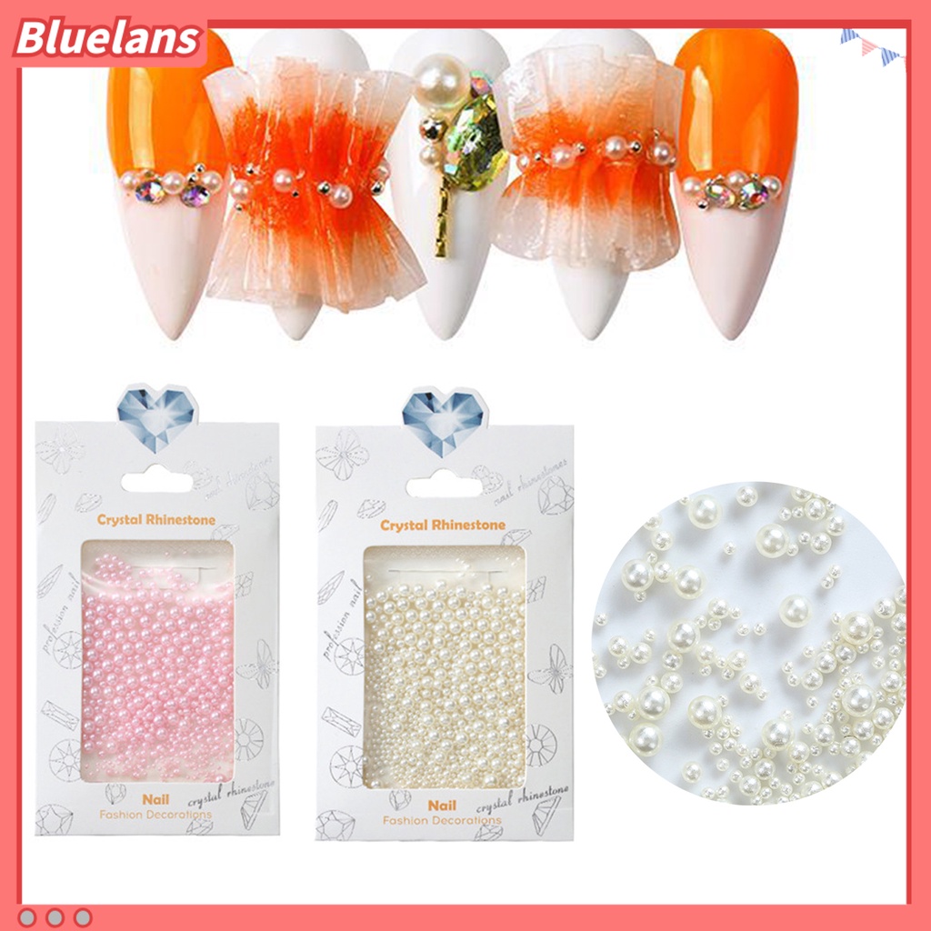 [BLM] 1tas Hiasan Kuku Shiny Stunning Efek Visual Warna Hidup Finishing Matte Ramah Lingkungan Hias ABS Mutiara Imitasi Manik Longgar Dekorasi Kuku Perlengkapan Kuku