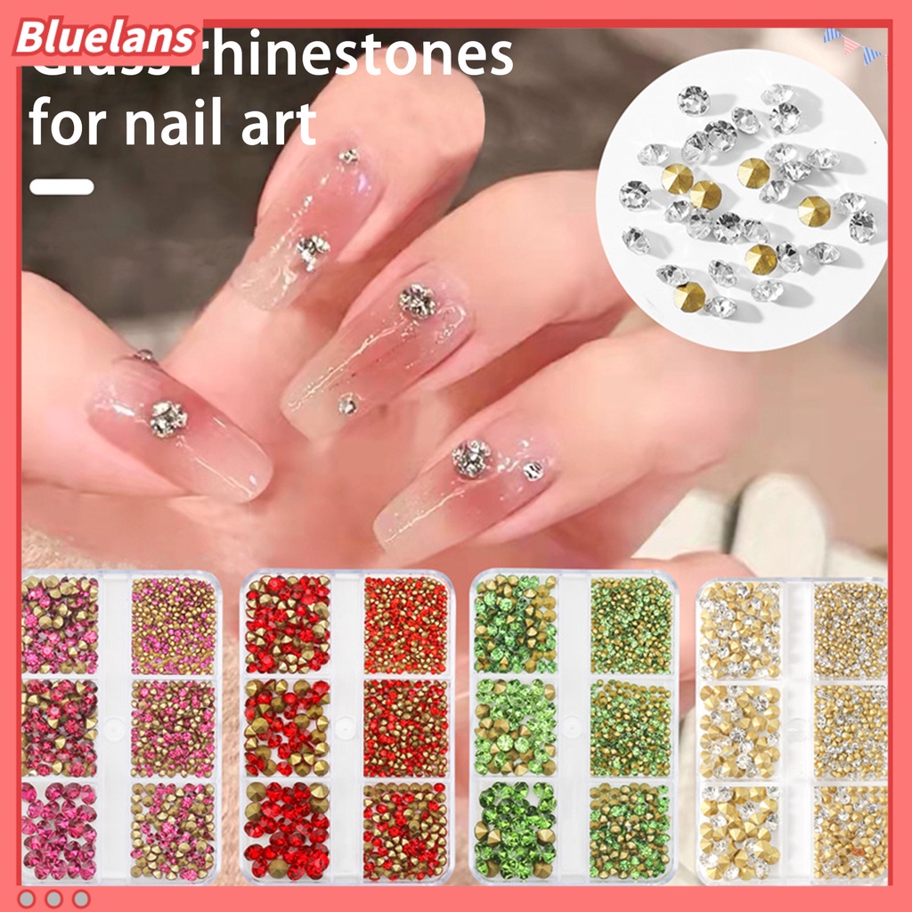 [BLM] 1kotak Kuku Berlian Imitasi 6kisi Tahan Air Dilepas Tahan Jatuh Anti-Oksidan Mudah Menempel Kuku Berlian Imitasi Pesona Nail Supply