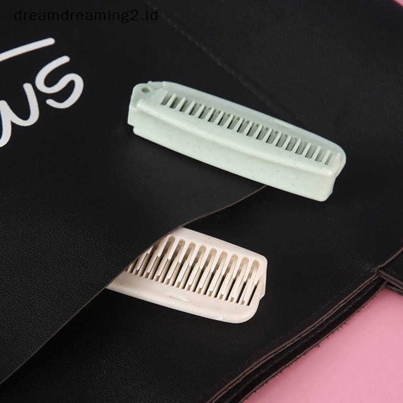 (drea) Sikat Sisir Rambut Lipat Portable Travel Massage Hair Comb Alat Penata Rambut //