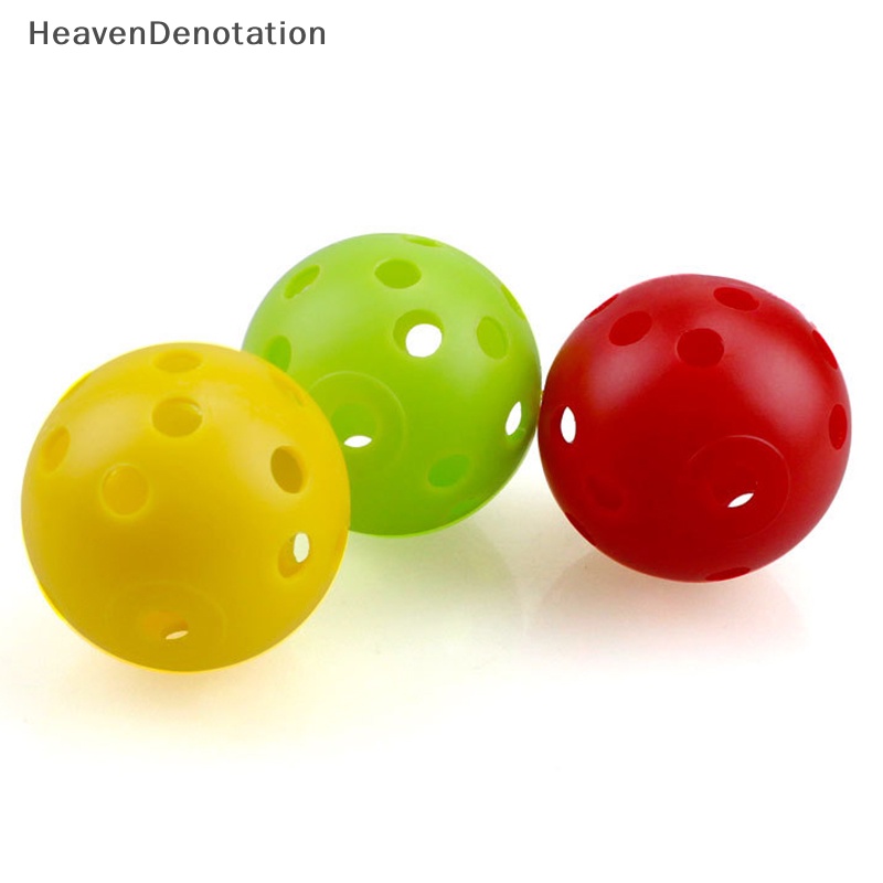 [HeavenDenotation] 10pcs Bola Golf Indoor Outdoor Whiffle Airflow Latihan Golf Bola HDV