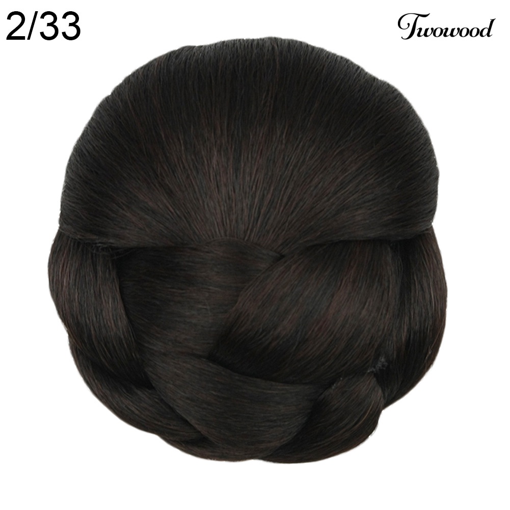 Twowood Wanita Updo Styling Sopak Sintetis Dikepang Pony Tail Hair Bun Extension