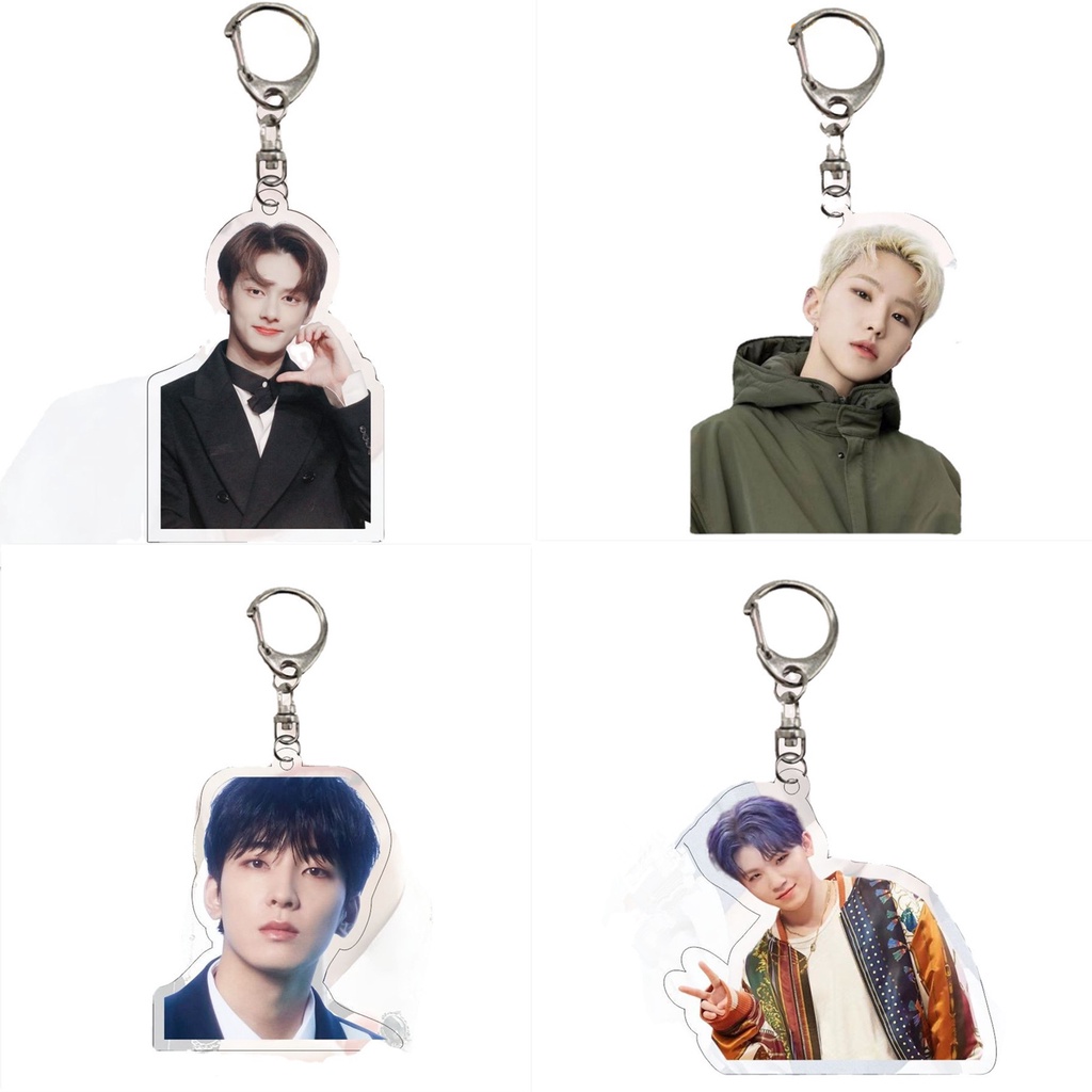 1pc SEVENTEEN Gantungan Kunci Akrilik JUN HOSHI WONWOO WOOZI Key Ring Gantung Atas