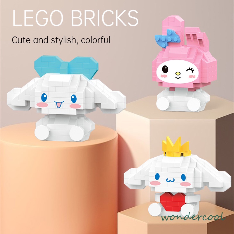 Mainan Balok Susun Sanrio kuromi Mainan Anak Mainan Edukasi DIY 3DPuzzle Nano Block-Won