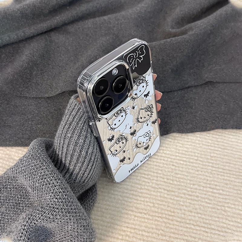 Cocok Untuk Iphone14 Pro Max iPhone Phone Case Permukaan Cermin Kamera Perlindungan Shockproof Kuat Kompatibel Dengan Iphone13 13pro 13prm iPhone 11 7Plus 8Plus Xr XS 12 Pro Max Phone Case