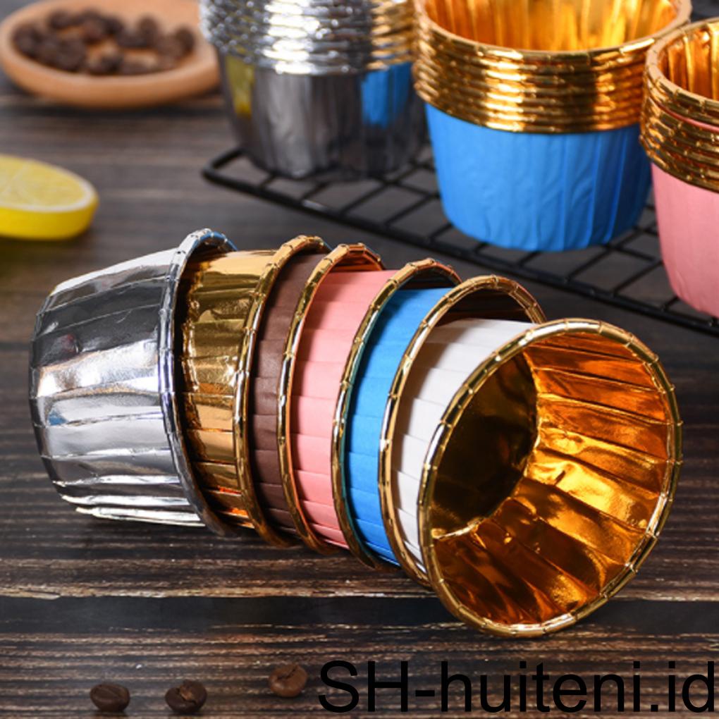 50buah Cupcake Liner Tahan Minyak Rumah Makan Bar Hotel Restoran Dapur Kue Muffin Roti Baking Cups Supplies