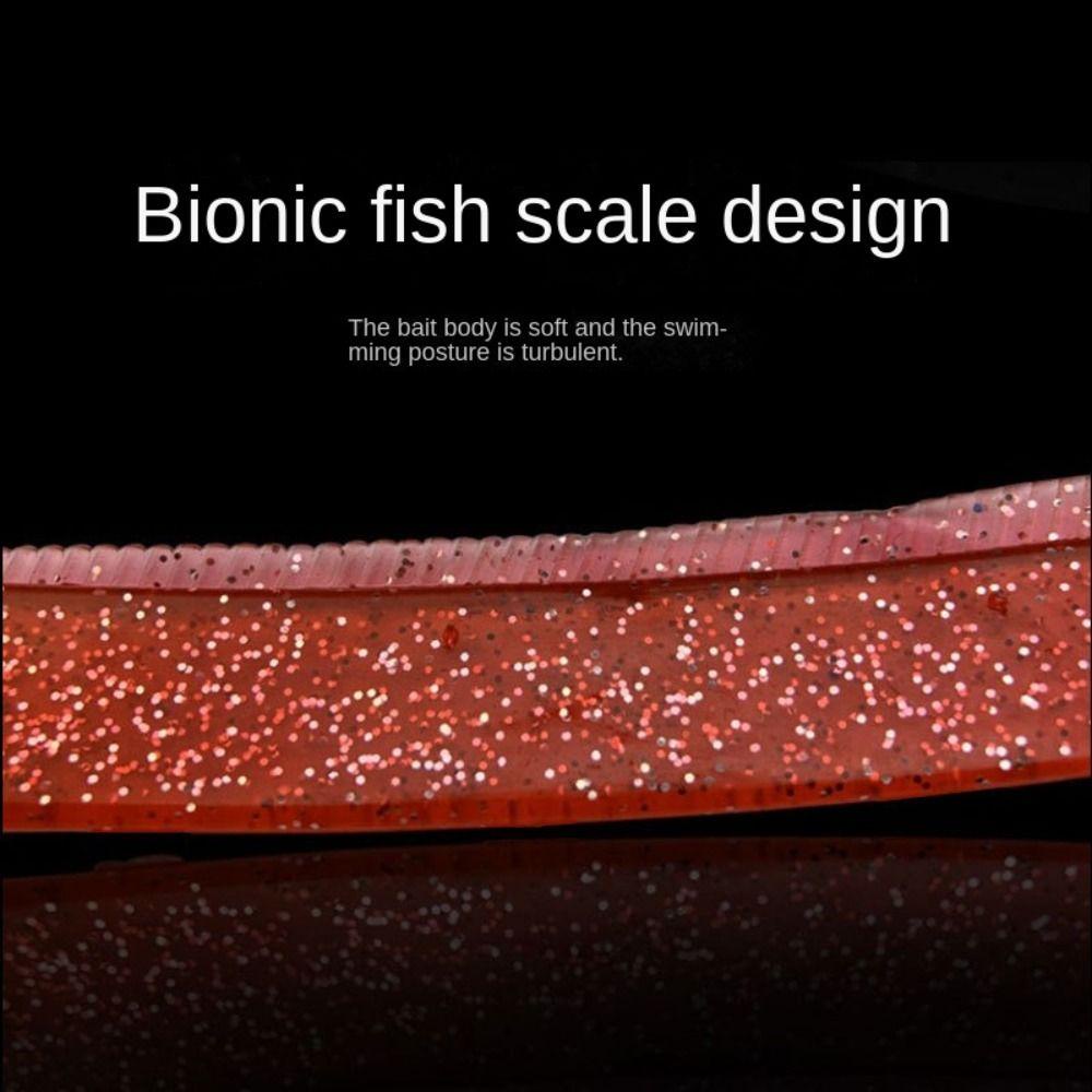 AUGUSTINA Agustinina Umpan Pancing Ikan Bergaris Putih Transparan Cacing Roti Buatan Umpan Lembut Umpan Laut Luminous Hairtail Bionic Bait Soft Lure