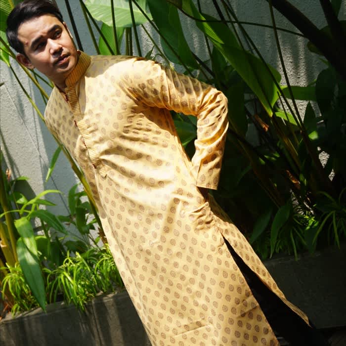 Baju Sherwani / baju koko Linen/ gamis cowok/Kurta India