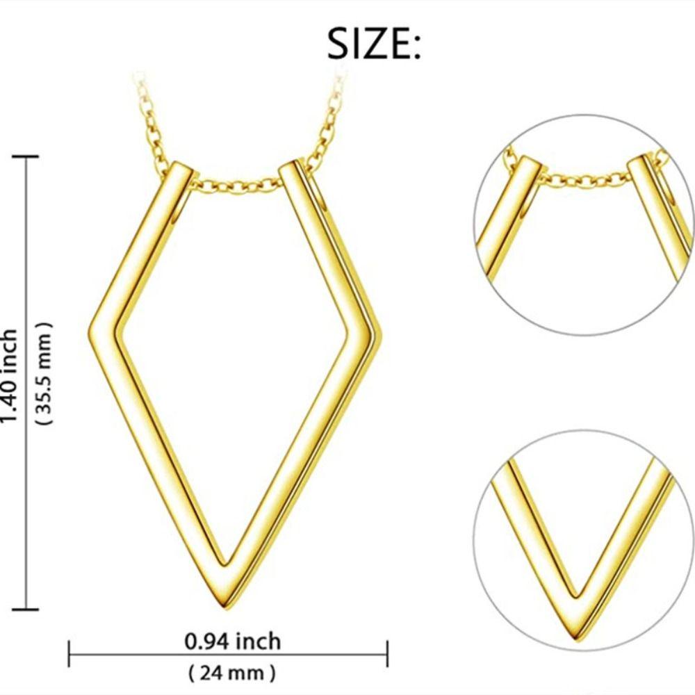 Lily Kalung Fashion Pernikahan Pertunangan Belah Ketupat Stainless Ring Keeper Untuk Wanita